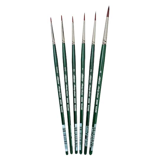 Silver Brush Limited Ruby Satin® 6 Piece Round Brush Set